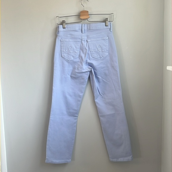 Lilly Pulitzer South Ocean High-Rise Straight Leg Jeans Purple Phlox SZ 0 - Picture 6 of 7